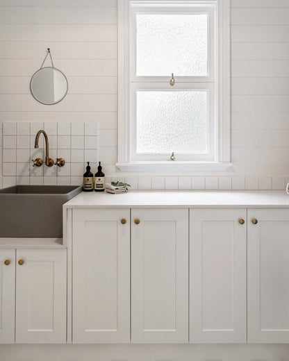 KIT - Novi 50x46 Fireclay Butler Sink - Concrete Look With Overflow Incl. Waste