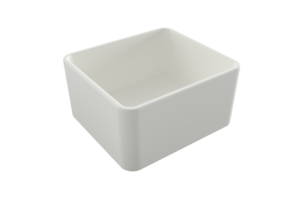 KIT - Novi 50x46 Fireclay Butler Sink â€“ Matte White With Overflow Incl. Waste