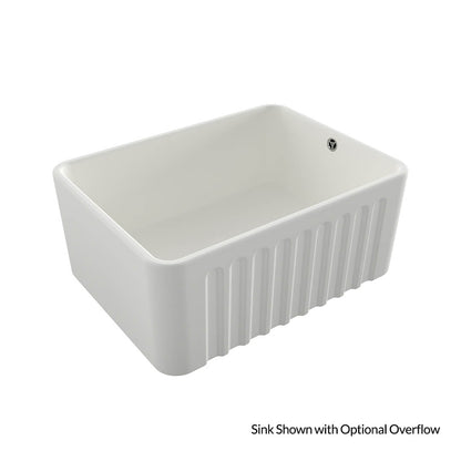 KIT - Novi 60x46 Fireclay Butler Sink â€“ Matte White With Overflow Incl. Waste