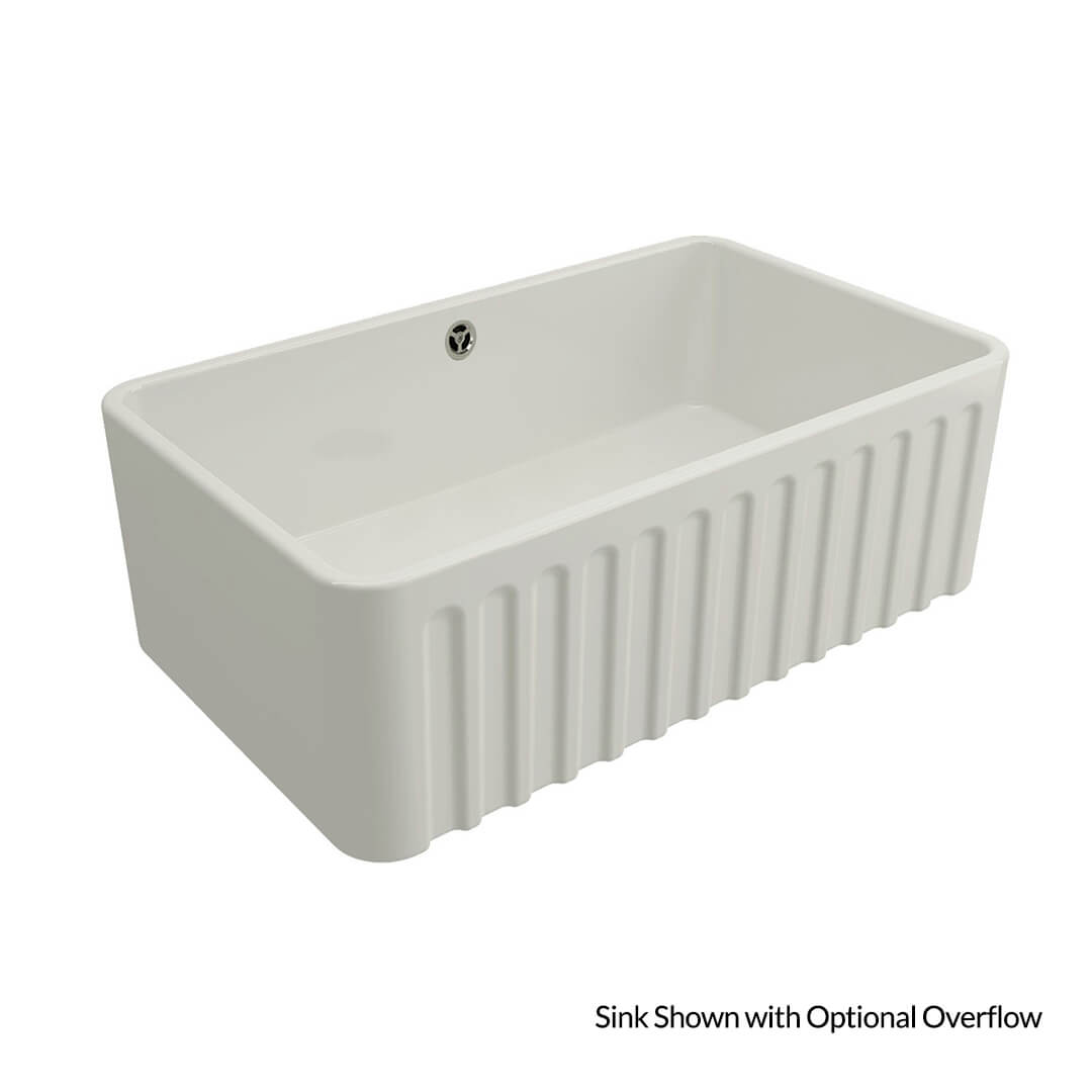 Novi 75x46 Fireclay Butler Sink - Matte White