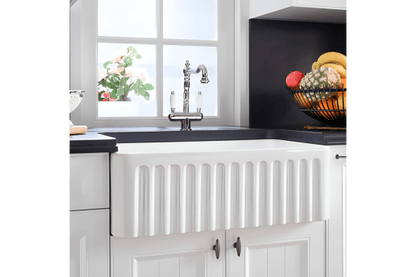 Novi 75x46 Fireclay Butler Sink - Gloss White