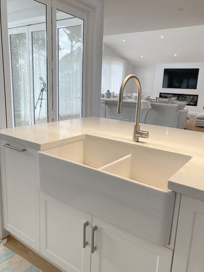 Novi 84x46 Double Bowl Fireclay Butler Sink
