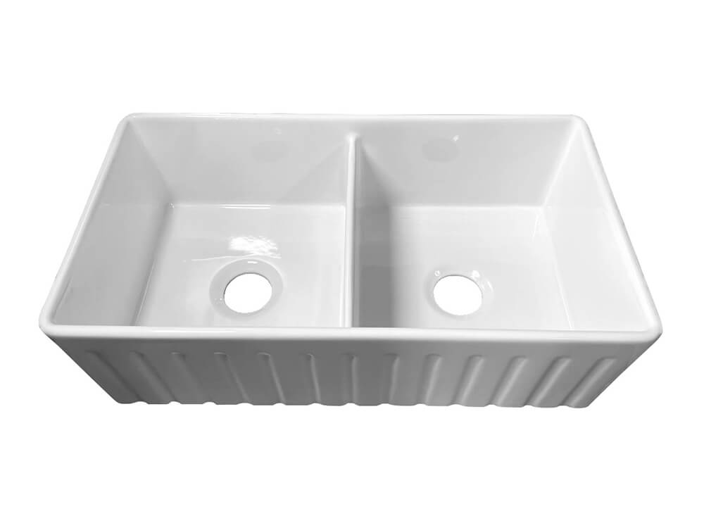 Novi 84x46 Double Bowl Fireclay Butler Sink