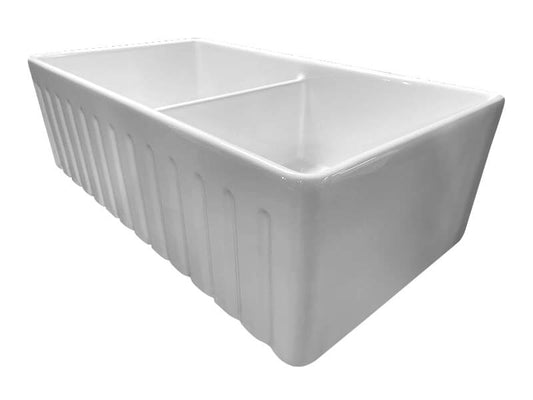 Novi 84x46 Double Bowl Fireclay Butler Sink