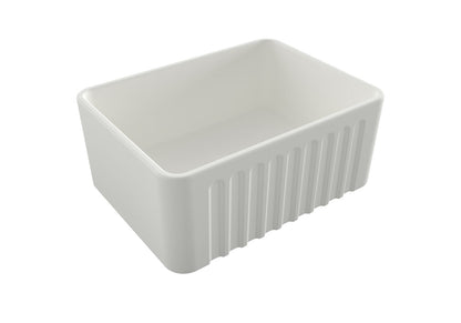 KIT - Novi 60x46 Fireclay Butler Sink â€“ Matte White With Overflow Incl. Waste
