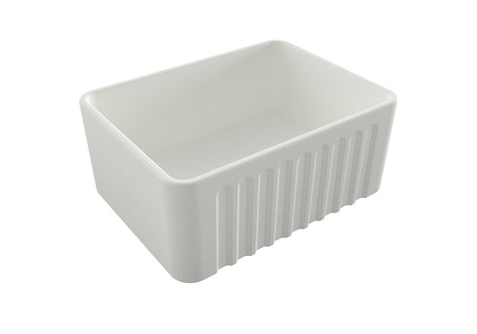 KIT - Novi 60x46 Fireclay Butler Sink â€“ Matte White With Overflow Incl. Waste