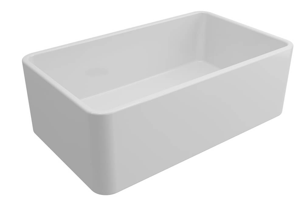 Novi 75x46 Fireclay Butler Sink - Gloss White