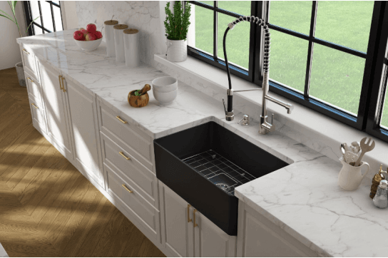 Novi 75x46 Fireclay Butler Sink - Matte Black