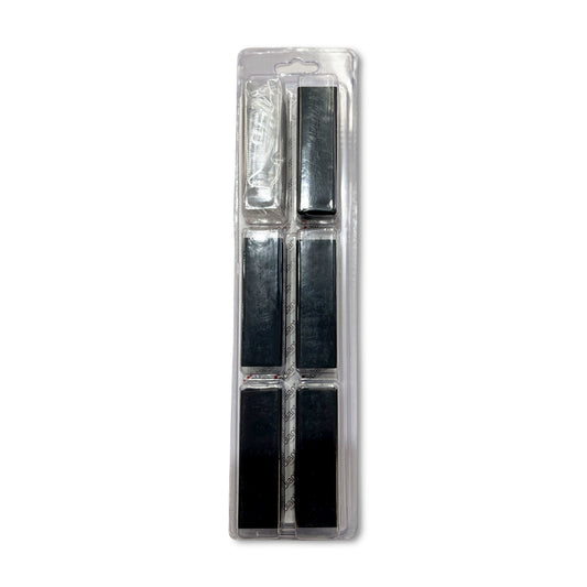 Radiant Full set matt black square 80mm brackets & fixings