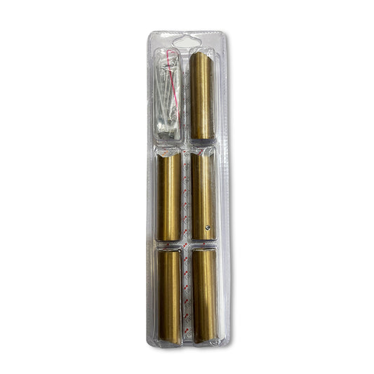 Radiant Full set standard brushed gold round 80mm brackets & fixings