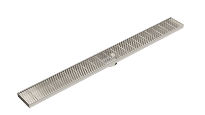 Ezyflow 1000mm Heelguard Linear Waste DN89 - Brushed Nickel