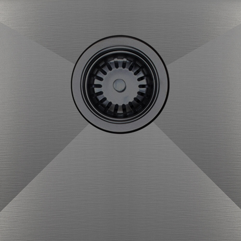 750mm Gun Metal Belle Luxe 1.0 Single Bowl Workstation Kitchen Sink - Slide Lip - Nano Coated 3mm Thick Stainless Steel Panel - Anti-Scratch