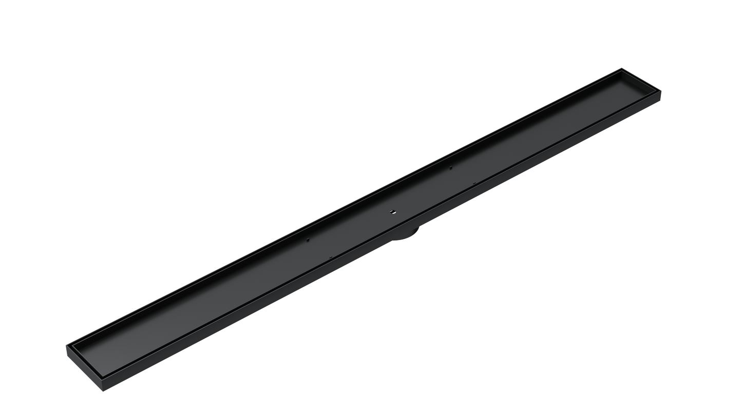 Ezyflow 1200mm Tile Insert Linear Waste DN89 - Matte Black