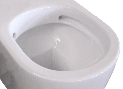 Narva Rimless Floor Pan with Thick seat, Inwall Cistern & Brushed Stainless Steel Button
