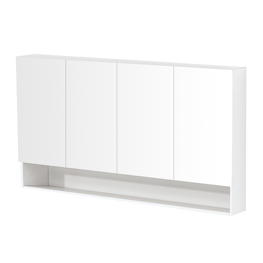 1500mmx750mm PVC Shaving Cabinet - Gloss White