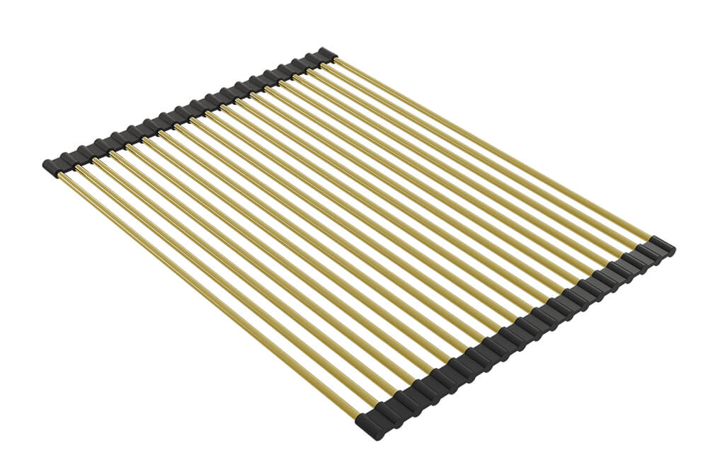 43x32 Sink Roller Mat Drainer â€“ Brushed Brass