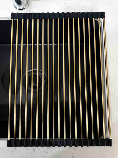 43x32 Sink Roller Mat Drainer â€“ Brushed Brass
