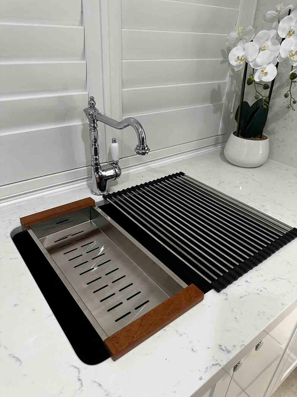 43x32 Sink Roller Mat Drainer â€“ Stainless Steel