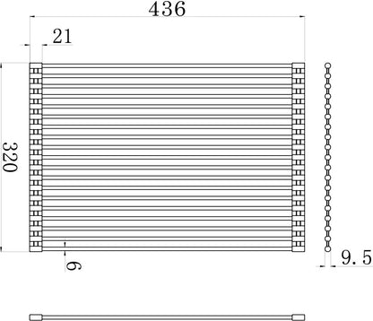 43x32 Sink Roller Mat Drainer â€“ Stainless Steel