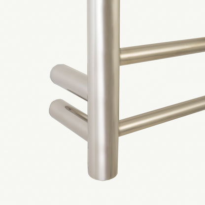 Radiant Polished Chrome 600 x 800mm Round HEATED Towel Rail RIGHT