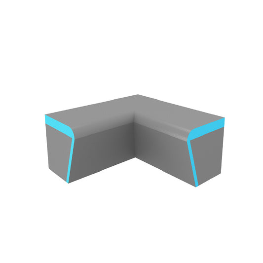 Radiant Pack of 1 - Thermasheet curved corner shower seat 1000 x 450 x 470 mm