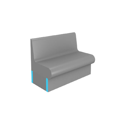 Radiant Pack of 1 - Thermasheet curved shower seat with back 1200 x 586 x 870 mm