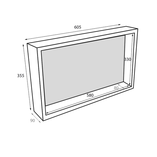 Radiant Thermaniche wall niche 355 x 605 x 90 mm