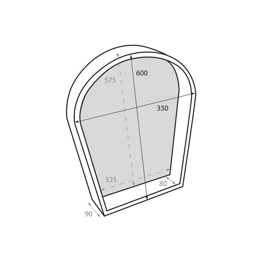 Radiant Curved Thermaniche wall niche 350 x 600mm