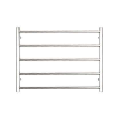 Radiant Polished Chrome 750 x 550mm Round HEATED Towel Rail RIGHT