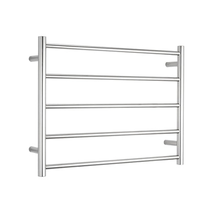 Radiant Polished Chrome 750 x 550mm Round HEATED Towel Rail RIGHT