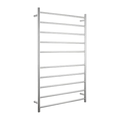Radiant Polished Chrome 750 x 1200mm Round HEATED Towel Rail LEFT