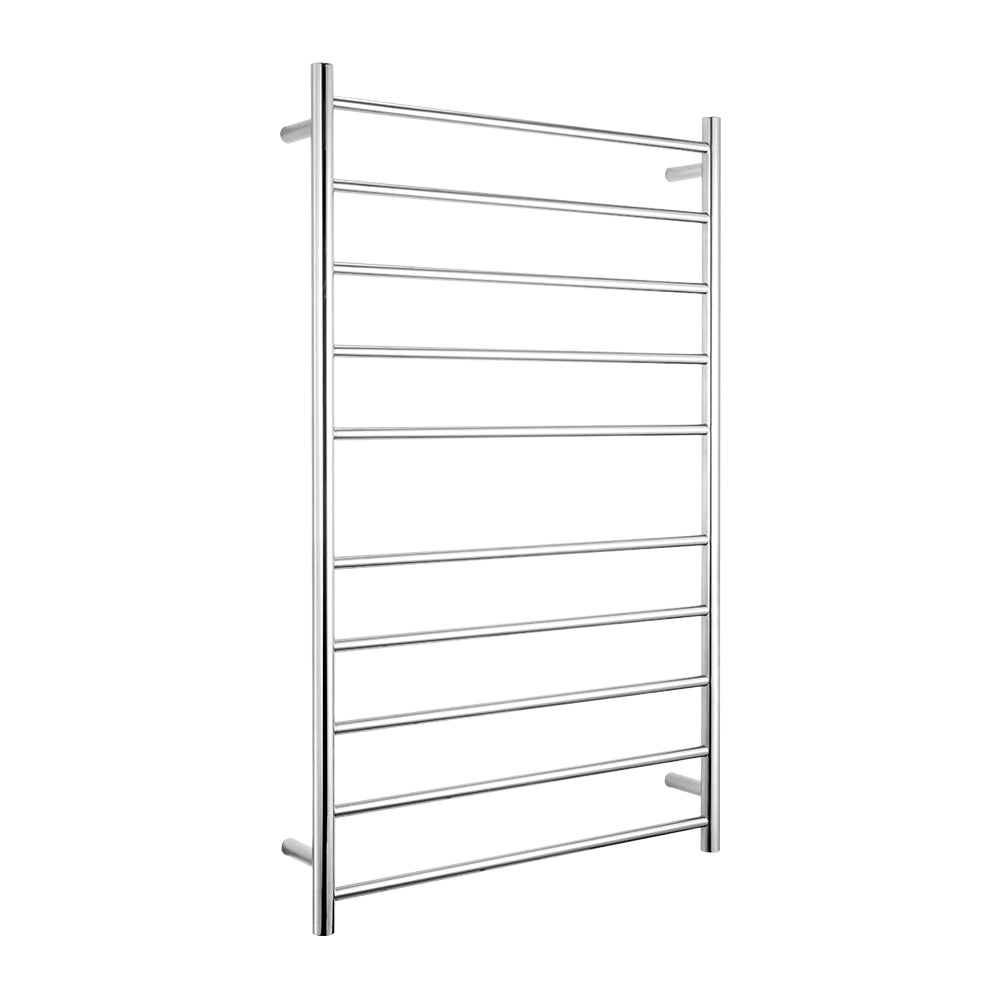 Radiant Polished Chrome 750 x 1200mm Round HEATED Towel Rail RIGHT