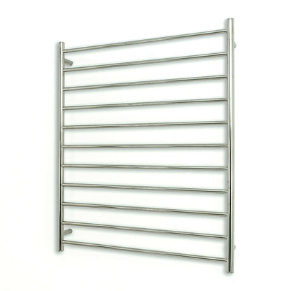 Radiant Polished Chrome 900 x 1100mm Round HEATED Towel Rail LEFT