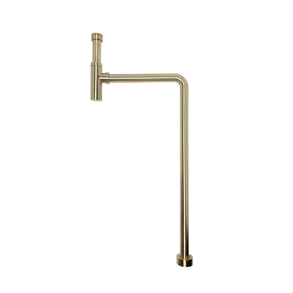 Deluxe Adjustable Bottle S Trap - Brushed Brass