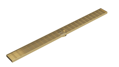 Ezyflow 1200mm Heelguard Linear Waste DN89 - Brushed Brass