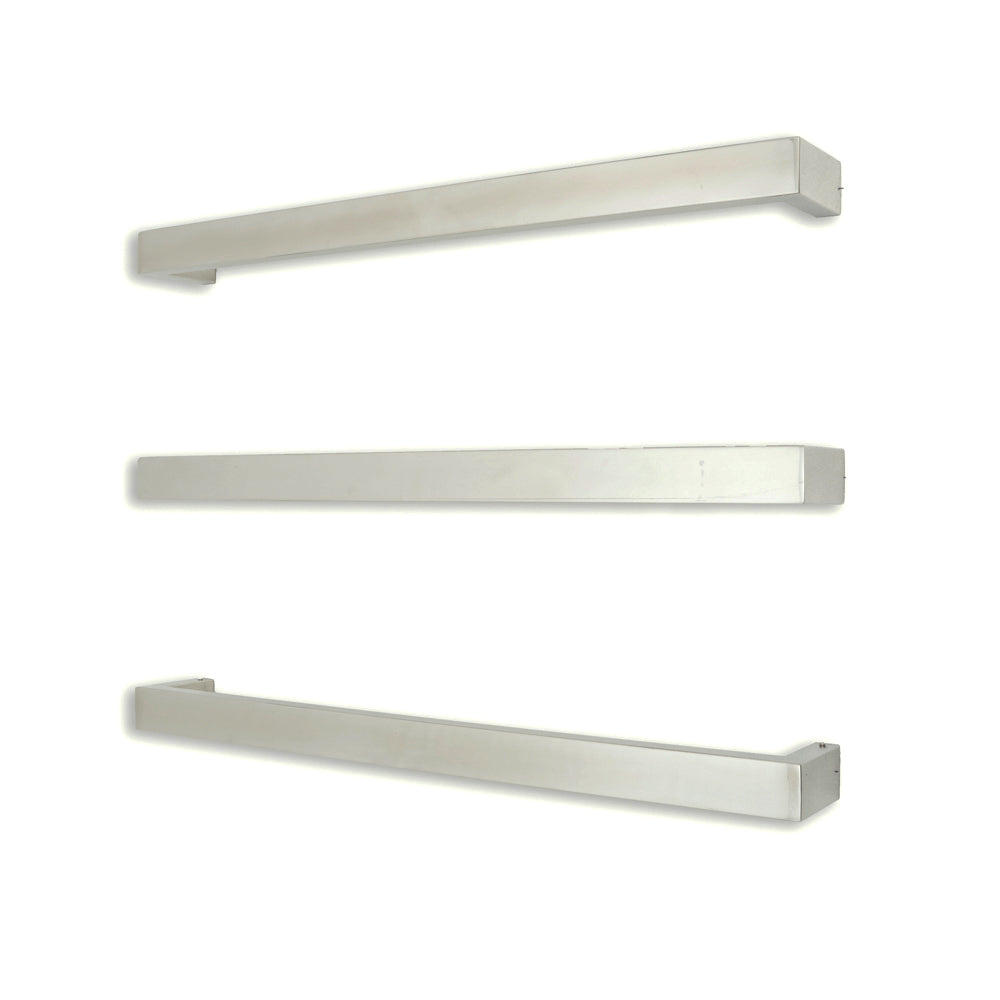 Radiant Polished 650mm Square Single Bar Towel Rail