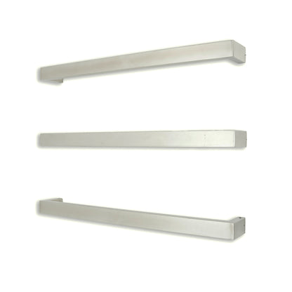 Radiant Polished 650mm Square Single Bar Towel Rail