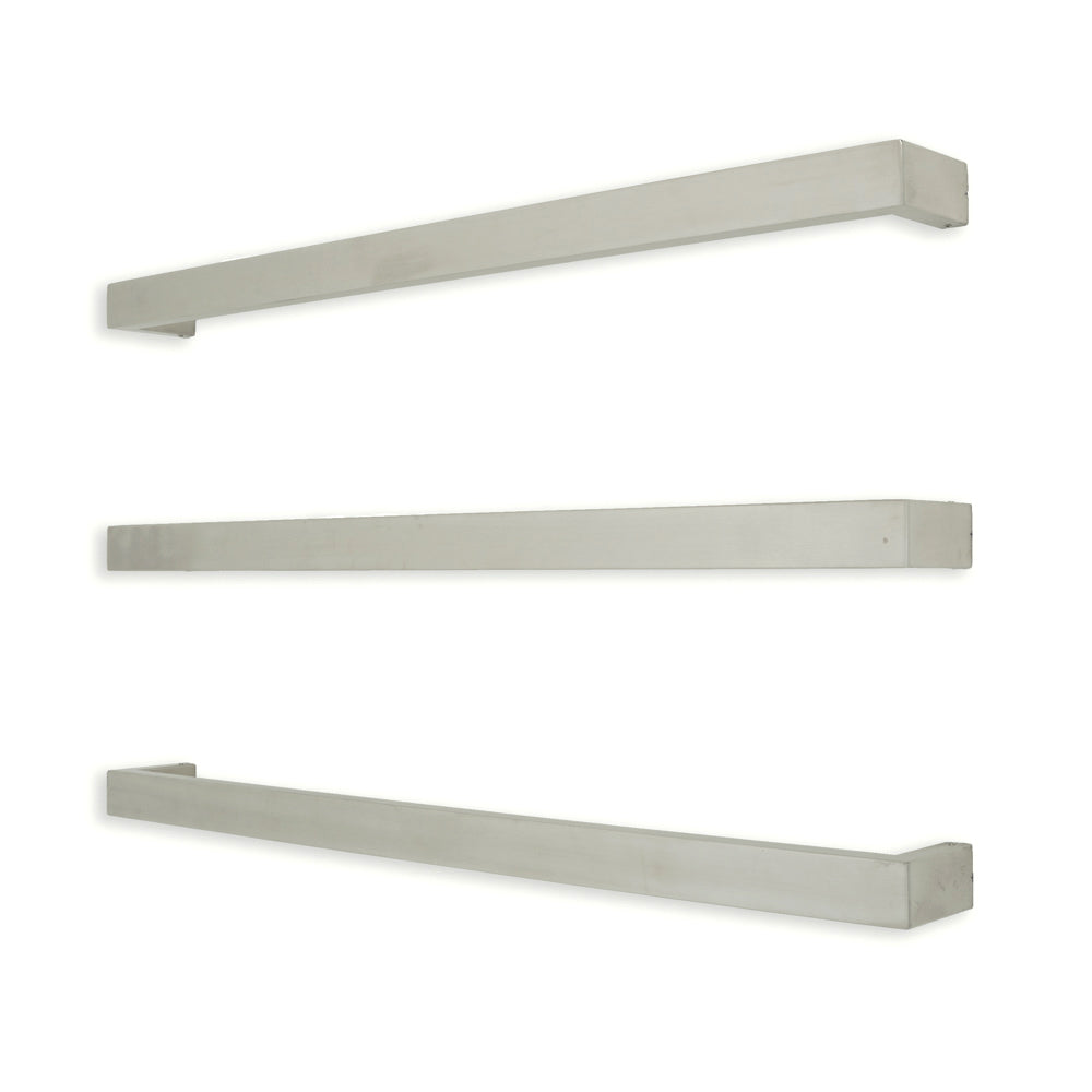 Radiant Polished 800mm Square Single Bar Towel Rail