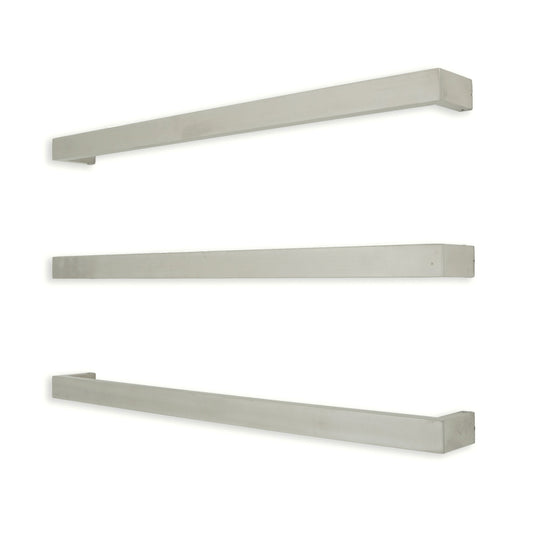 Radiant Polished 800mm Square Single Bar Towel Rail