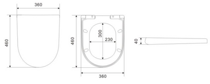 Seat Cover for 002-B, 008-B, 102-B Gloss Black Seat cover Fixing Screw Code: K05 Hinge cover code: K05C-MB