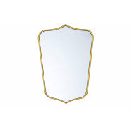 Mayer Shield Mirror 80x50 - Brushed Brass