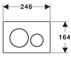Sigma20 Chrome Round ABS Flush Plate
