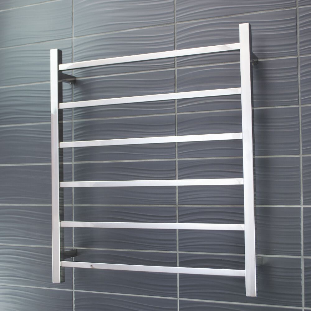 Radiant Polished Chrome 700 x 830mm Square NON-HEATED Towel Rail