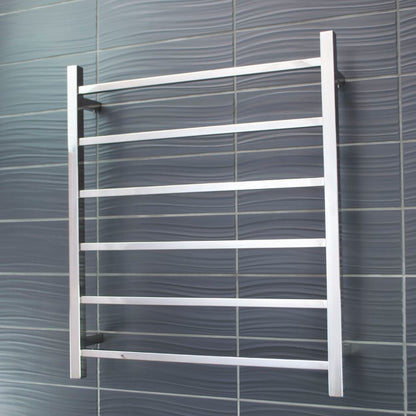 Radiant Polished Chrome 700 x 830mm Square NON-HEATED Towel Rail