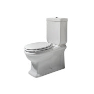 Stafford Back to Wall Toilet Suite - Gloss White with Chrome Hinges