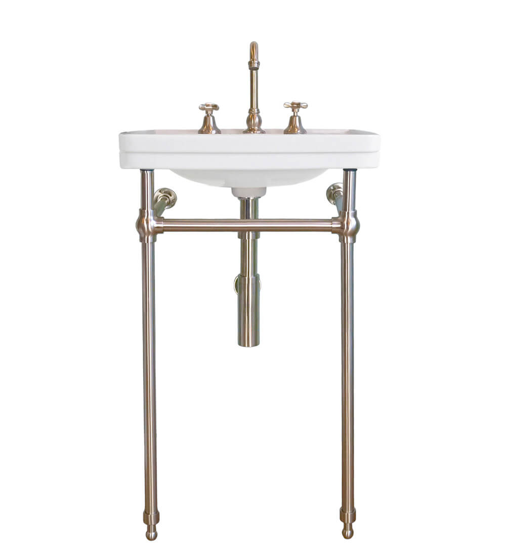 Stafford 58 x 45 Brushed Brass Stand - no tap hole