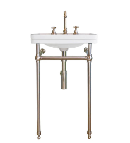 Stafford 58 x 45 Brushed Brass Stand - 3 tap holes