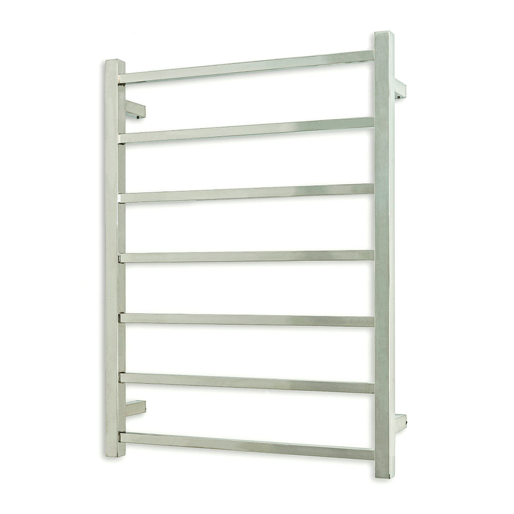 Radiant Polished Chrome 600 x 800mm Square HEATED Towel Rail RIGHT