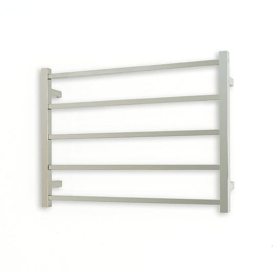 Radiant Polished Chrome 750 x 550mm Square HEATED Towel Rail RIGHT
