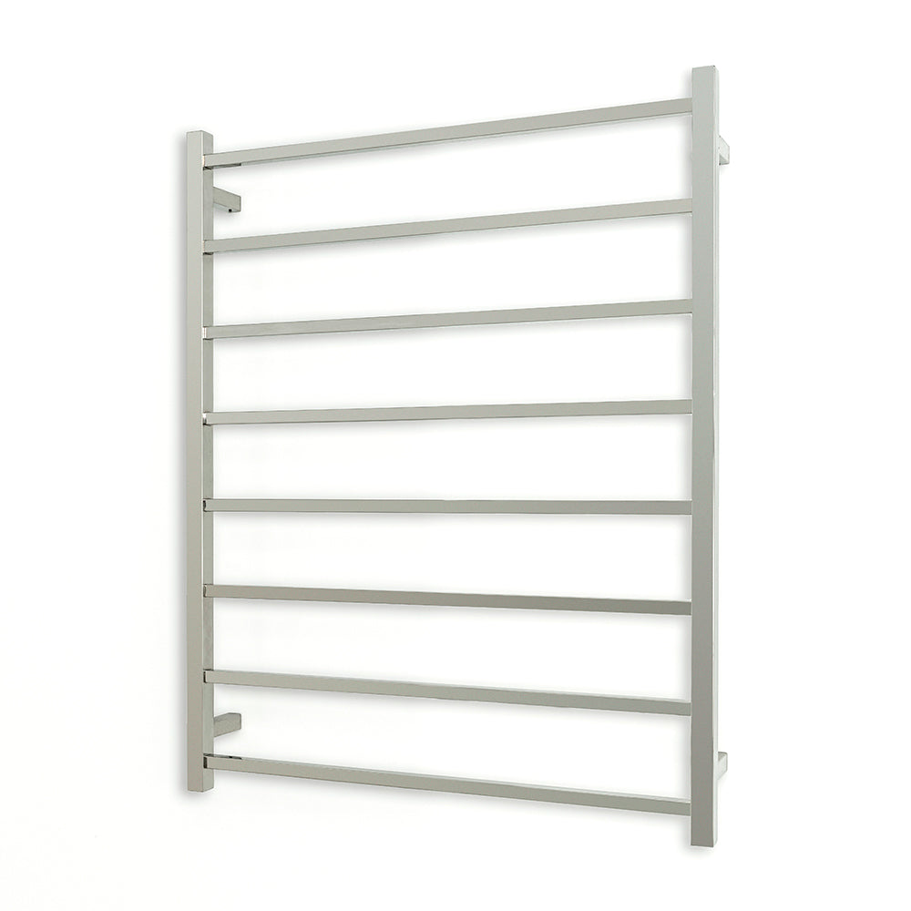 Radiant Polished Chrome 800 x 1000mm Square HEATED Towel Rail RIGHT